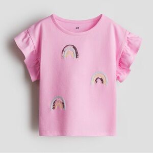 H&M Flutter Sleeve Top